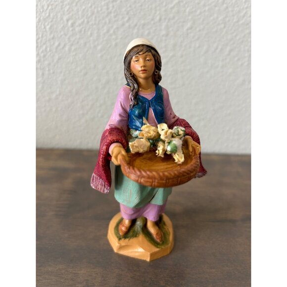 Vintage Fontanini Christmas Nativity Figurine Sharon Made in Italy Depose 5" - Picture 1 of 7